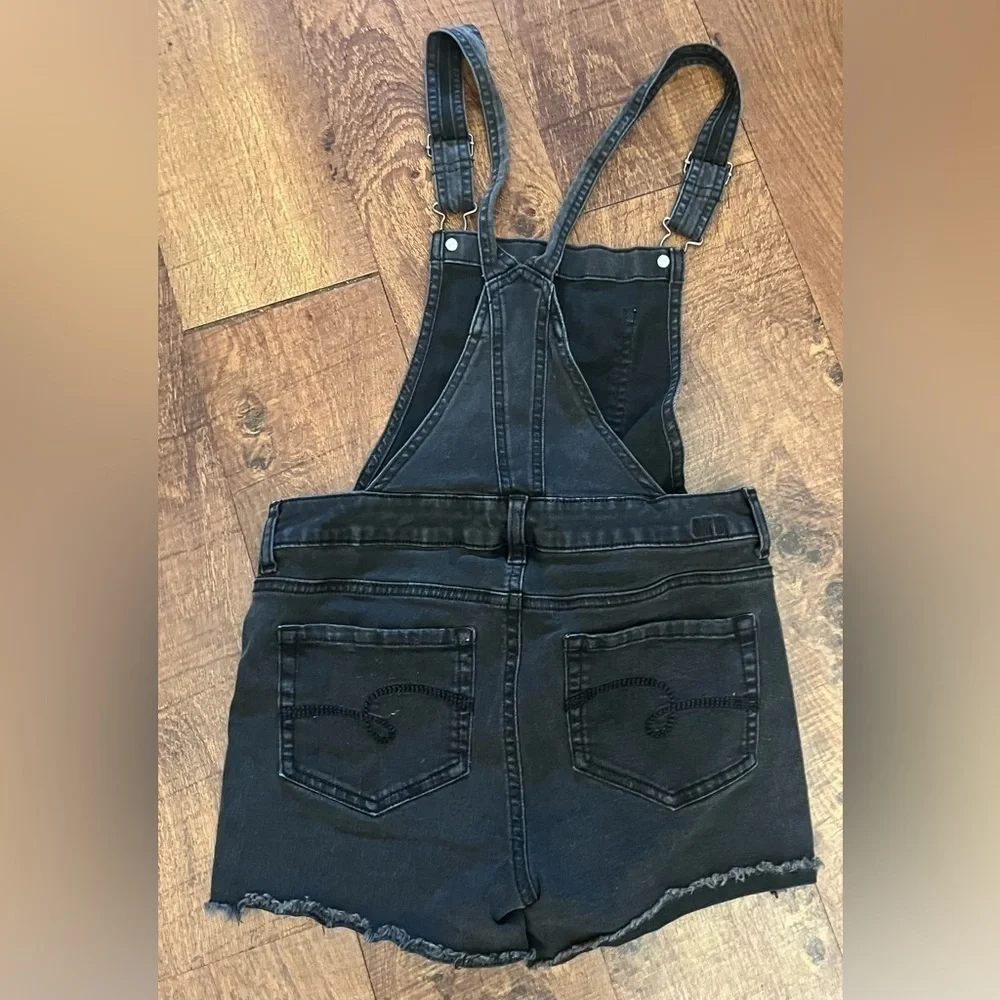Justice girls Shortalls overall Sz 14 distressed frayed